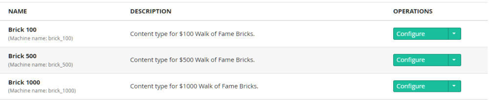 content types for bricks