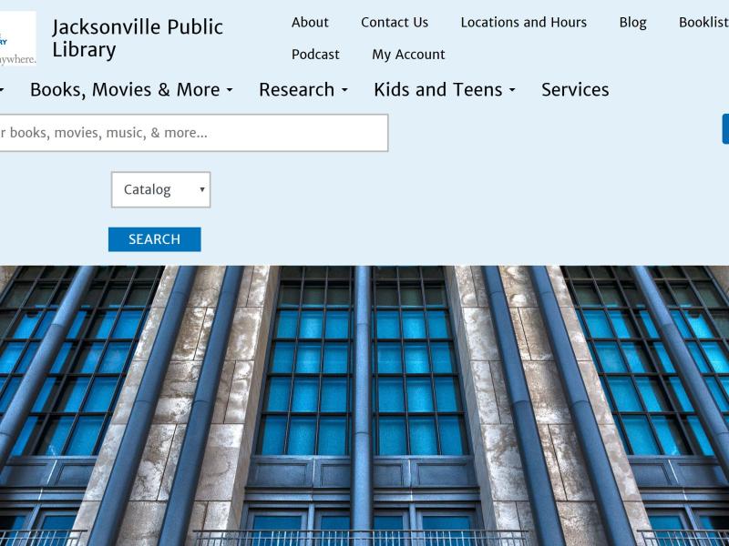 Backdrop version of Jaxpubliclibrary.org