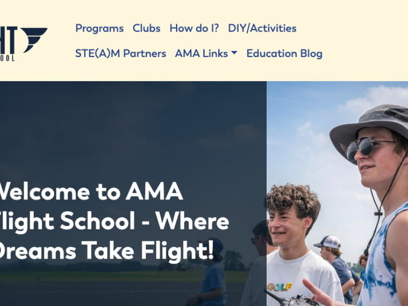 Screenshot of AMA Flight School