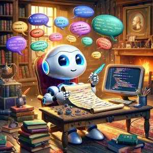 Humorous AI programming image