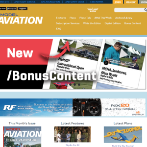 Homepage of Model Aviation